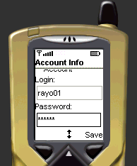 Account Setup Screen